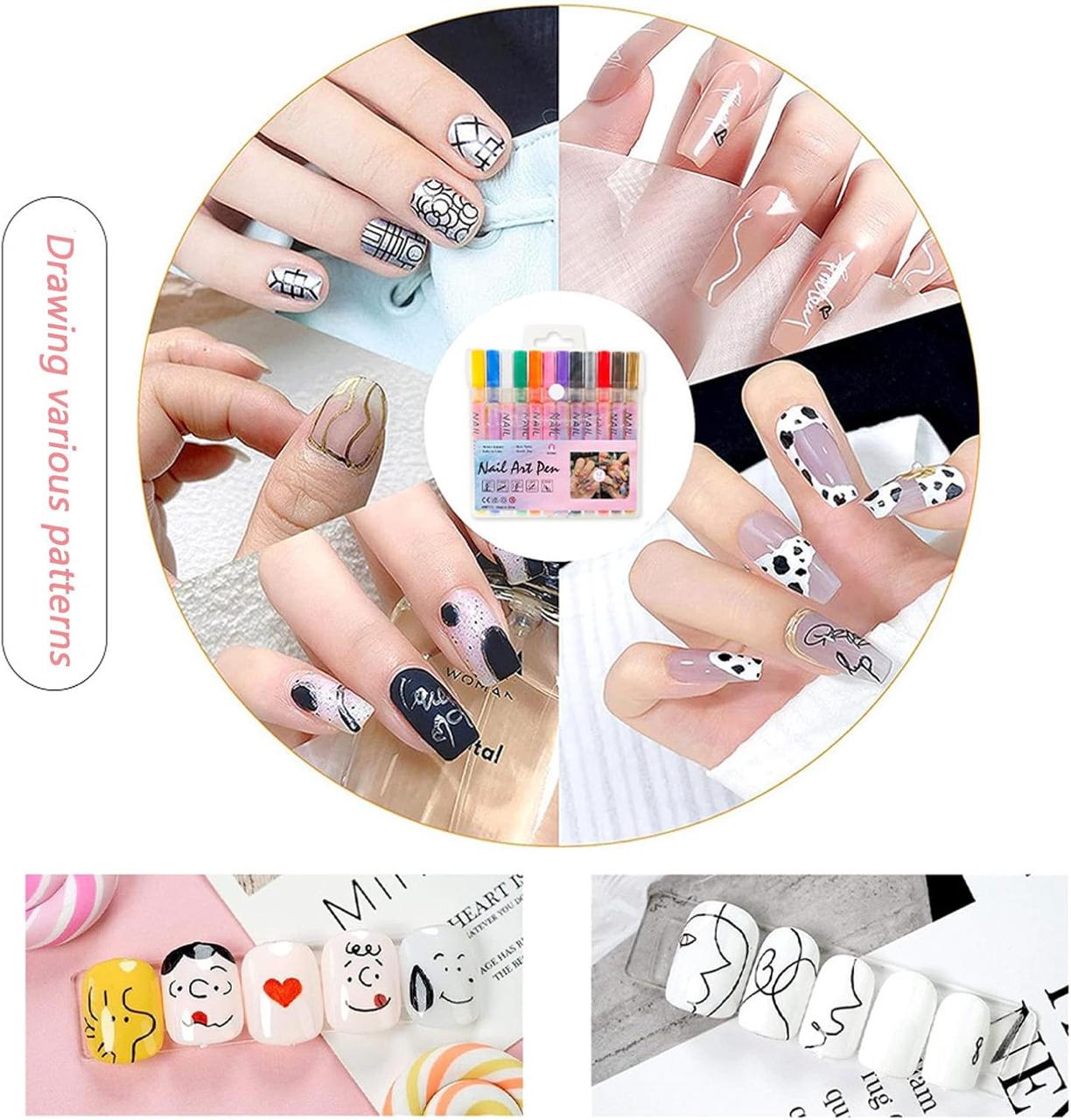 12 Color Nail Art Pens Set - Professional Acrylic Paint Markers for DIY Manicure ✅Trusted Seller