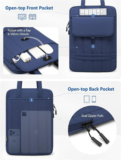 Puffy Laptop Sleeve Bag - Quilted Padded Handbag with Shoulder Strap for Laptop & iPad ✅Trusted Seller