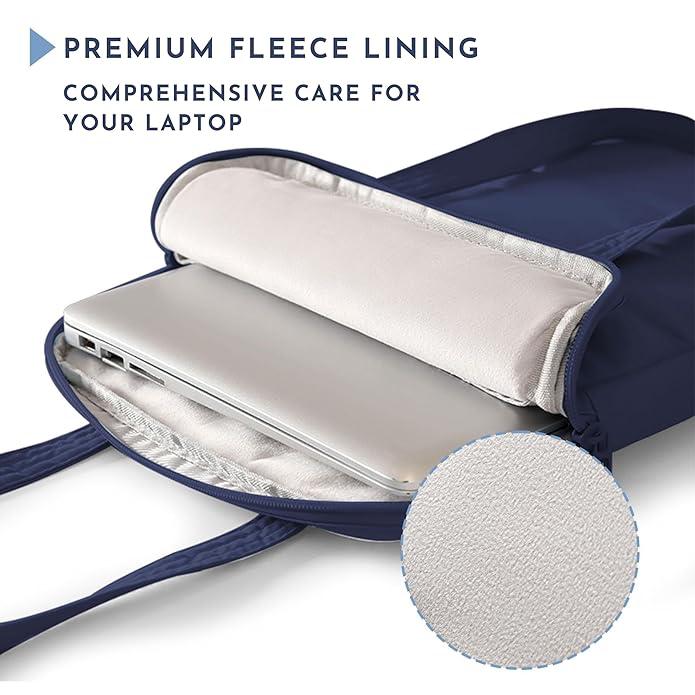 Puffy Laptop Sleeve Bag - Quilted Padded Handbag with Shoulder Strap for Laptop & iPad ✅Trusted Seller