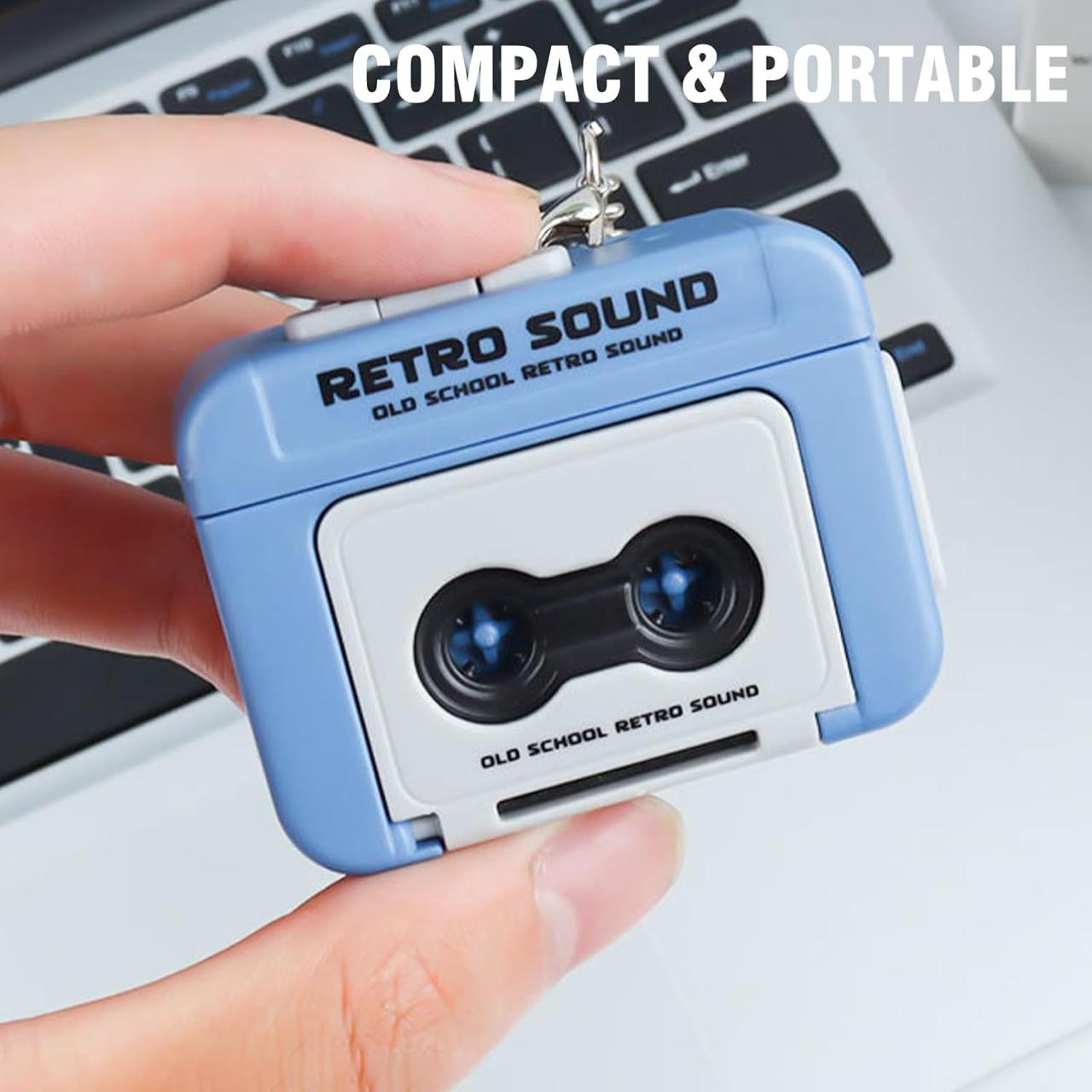 Retro Cassette Tape Keychain - Mini Sound Recorder with Real Audio Playback ✅Trusted Seller
