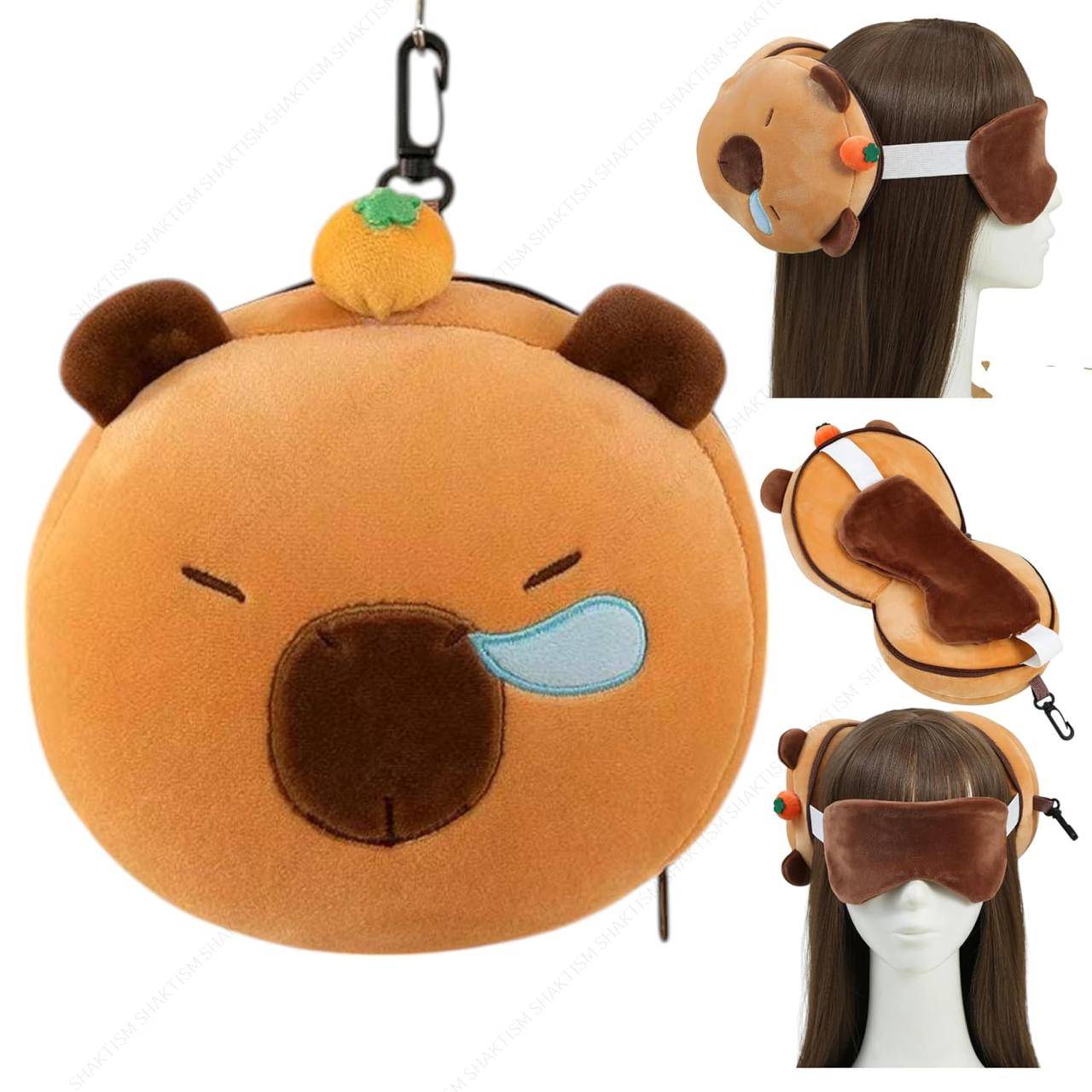 2-in-1 Cute Cartoon Travel Neck Pillow & Eye Mask Set - Memory Foam U-Shape Pillow ✅Trusted Seller