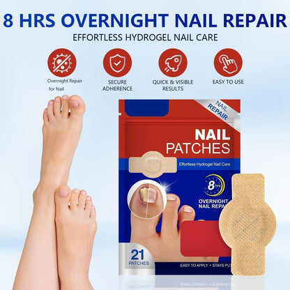 Fungal Nail Repair Patches - 21 PCS Overnight Antifungal Treatment for Toenails & Fingernails ✅Trusted Seller