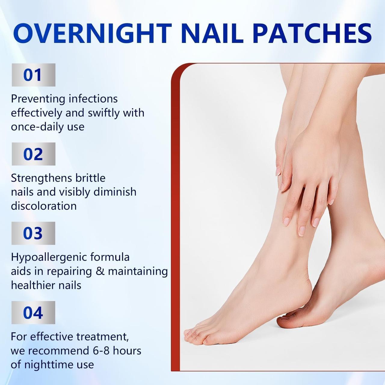 Fungal Nail Repair Patches - 21 PCS Overnight Antifungal Treatment for Toenails & Fingernails ✅Trusted Seller