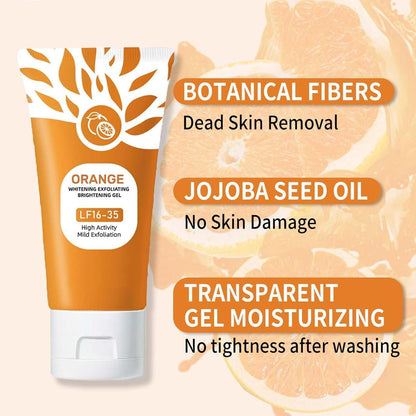 Orange Enzymes Exfoliating Brightening Gel - Dead Skin Remover & Deep Pore Cleanser for Face & Body ✅Trusted Seller