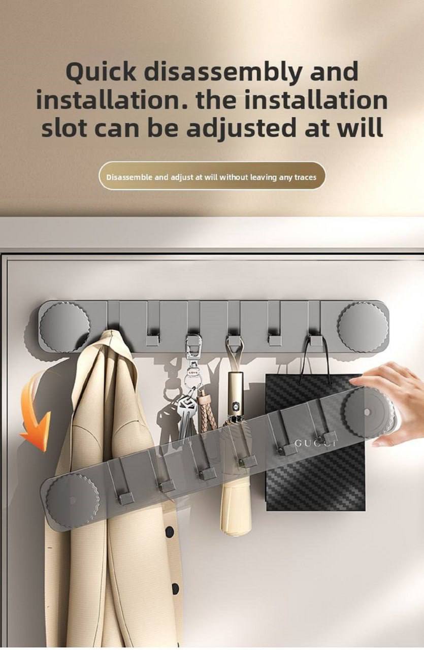 Quick disassembly and installation slot adjustable at will no marks no traces on wall