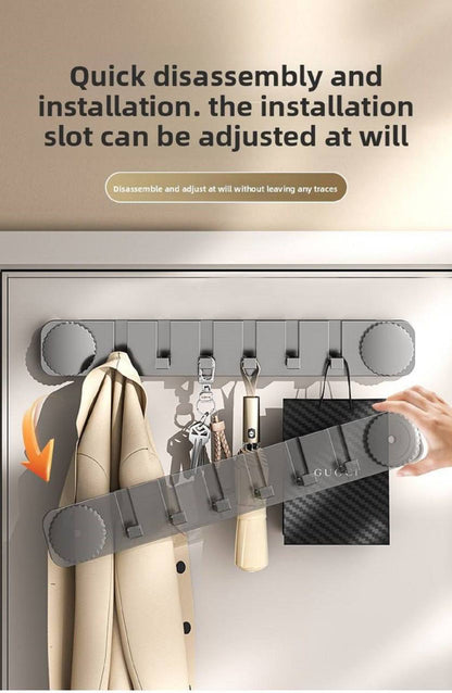 Quick disassembly and installation slot adjustable at will no marks no traces on wall