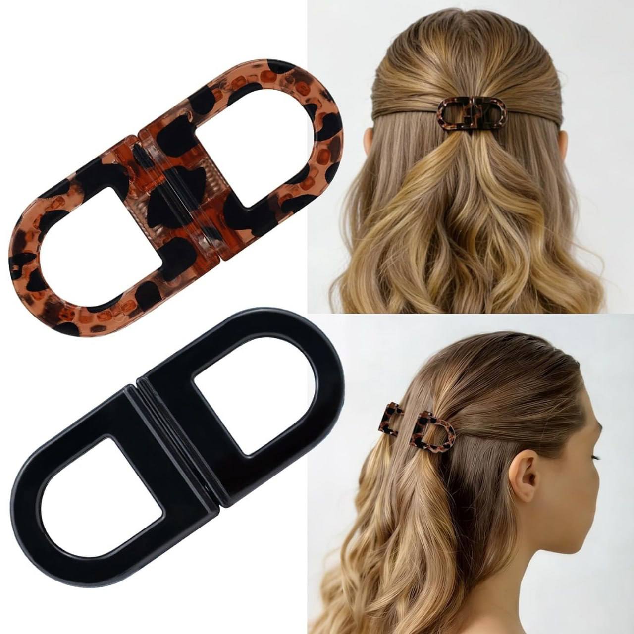 Magnetic hair claw clip works beautifully on all hair types thick thin straight curly crease free