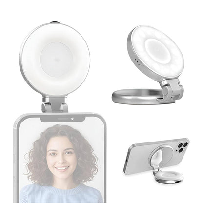 W50 Magnetic Selfie Ring Light – MagSafe Compatible LED with 3 Colour Modes & 180° Rotation