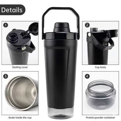 Take a closer look exploded view tethered leakproof cap soft easy grip handle stainless steel whisk ball inner markers powder jar