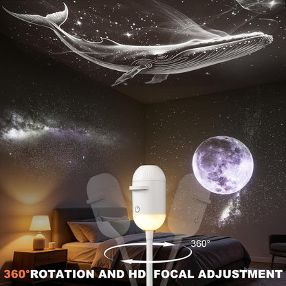 8-Slide USB Galaxy Projector & Starry Sky Night Light
