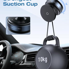 360° Adjustable Vacuum Magnetic Phone Holder Stand – Foldable Suction Car Mount for Dashboard, Windshield & Wall | Retractable Magnetic Bracket for iPhone, Samsung, Android Smartphones ✅Trusted Seller