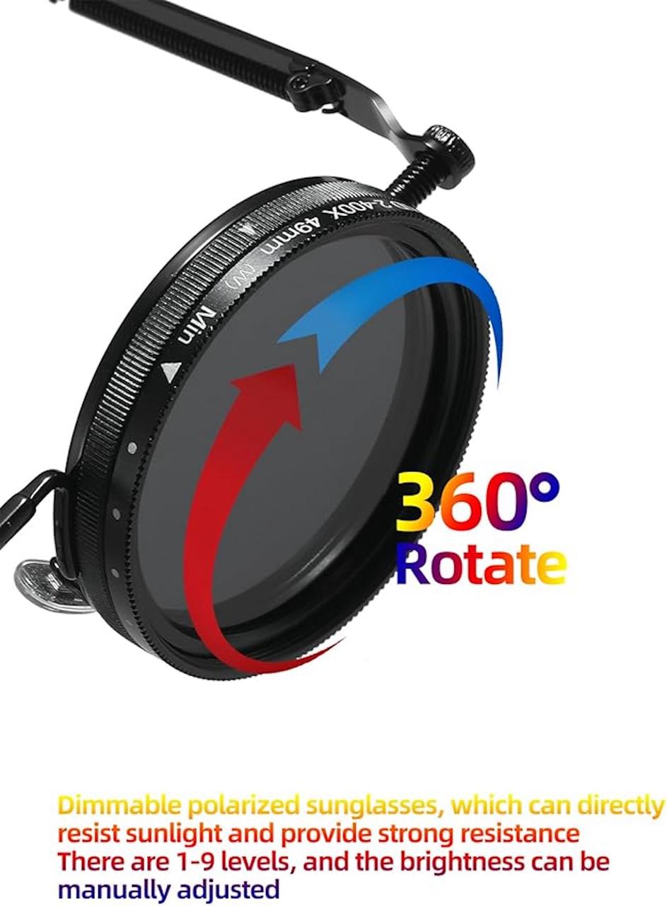 9-Gear Adjustable Polarized Sunglasses - Retro Round Dimming Glasses with UV400 Protection ✅Trusted Seller