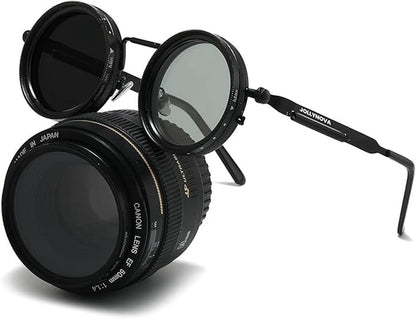 9-Gear Adjustable Polarized Sunglasses - Retro Round Dimming Glasses with UV400 Protection ✅Trusted Seller