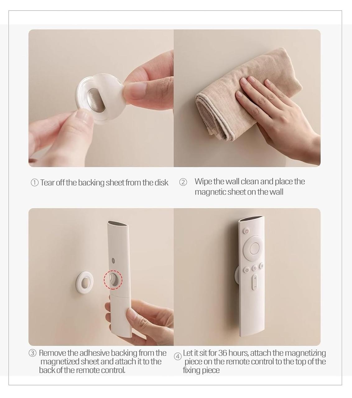 Magnetic hooks wall mount | Pack of 4 mihikart.com