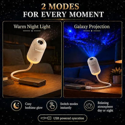 8-Slide USB Galaxy Projector & Starry Sky Night Light