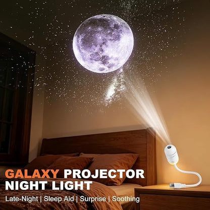 8-Slide USB Galaxy Projector & Starry Sky Night Light