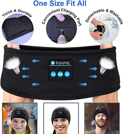 Bluetooth Music Headband - Wireless Sleep Headphones with Ultra-Thin HD Speakers ✅Trusted Seller
